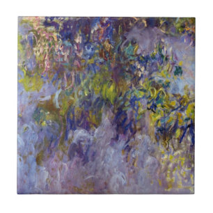 Azulejo De Cerámica Wisteria (mitad izquierda) por Claude Monet