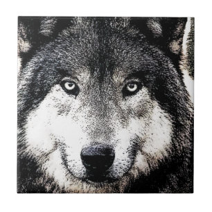 Azulejo De Cerámica Wolf Eyes