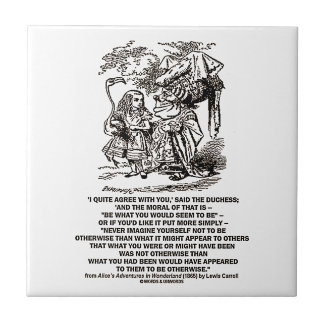 Azulejo De Cerámica Wonderland Sea Lo Que Parecería Ser La Duquesa (Frente)