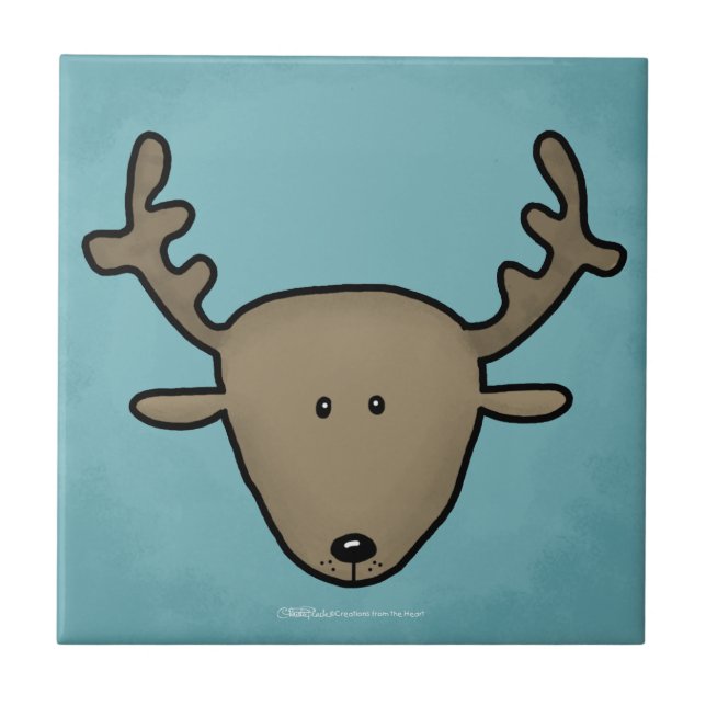 Azulejo De Cerámica Woodland Critters-Best Forest Friends-Deer (Frente)