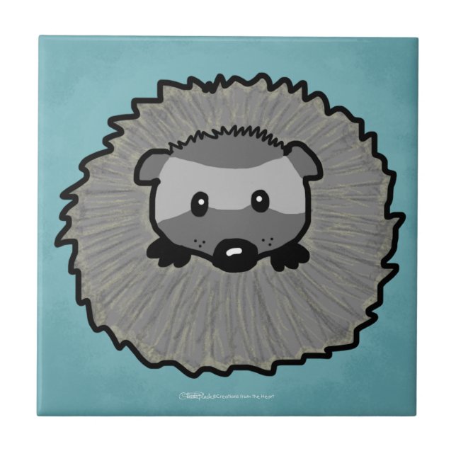 Azulejo De Cerámica Woodland Critters-Best Forest Friends-Hedgehog (Frente)
