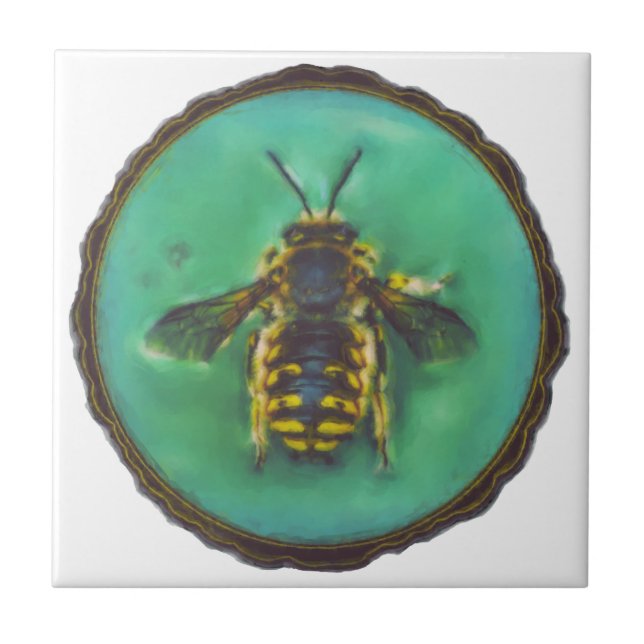 Azulejo De Cerámica Wool Carder Bee (Frente)
