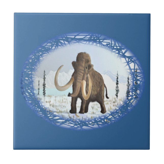 Azulejo De Cerámica Wooly Mammoth (Frente)