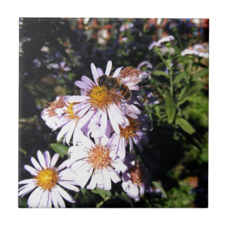 Azulejo De Cerámica Working Bee Daisies