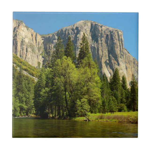 Azulejo De Cerámica Yosemite desde el suelo del valle, Sierra-Nevada (Frente)