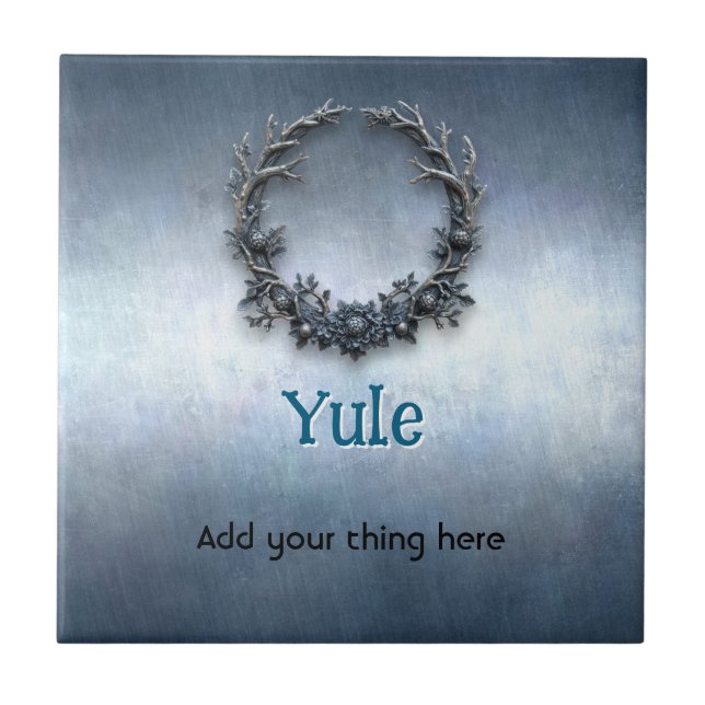 Azulejo de cerámica Yule personalizable (Frente)