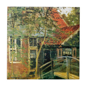 Azulejo De Cerámica Zaandam, poco puente de Claude Monet