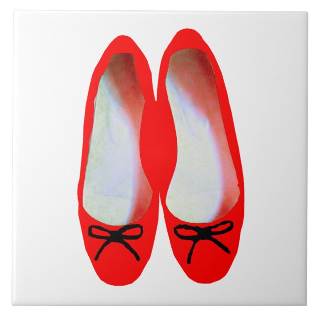 Azulejo De Cerámica zapatos rojos (Frente)