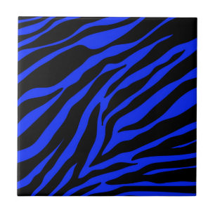 Azulejo De Cerámica zebra azul