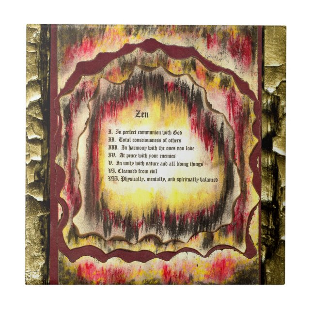 Azulejo De Cerámica Zen (Frente)