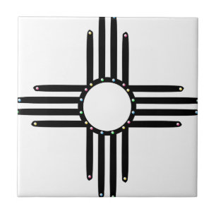 Azulejo De Cerámica Zia meneada nativa americana