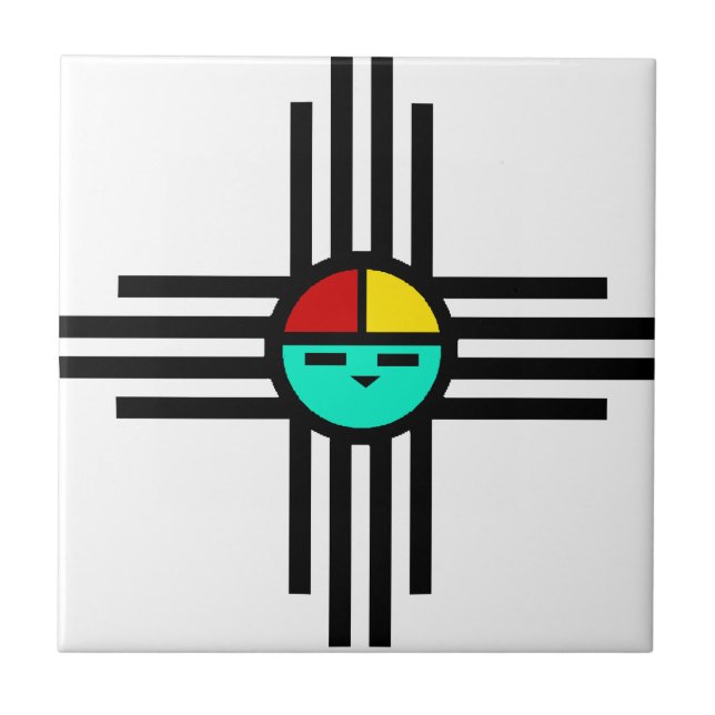 Azulejo De Cerámica Zia Sun God (Frente)