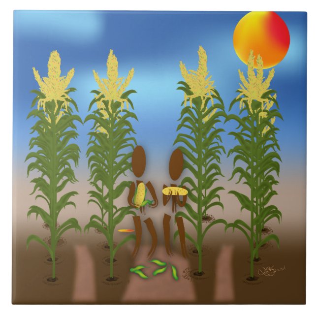 Azulejo De Cerámica Zinglees ~ Corn (Frente)