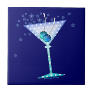 Azulejo de Coaster BLUE MARTINI