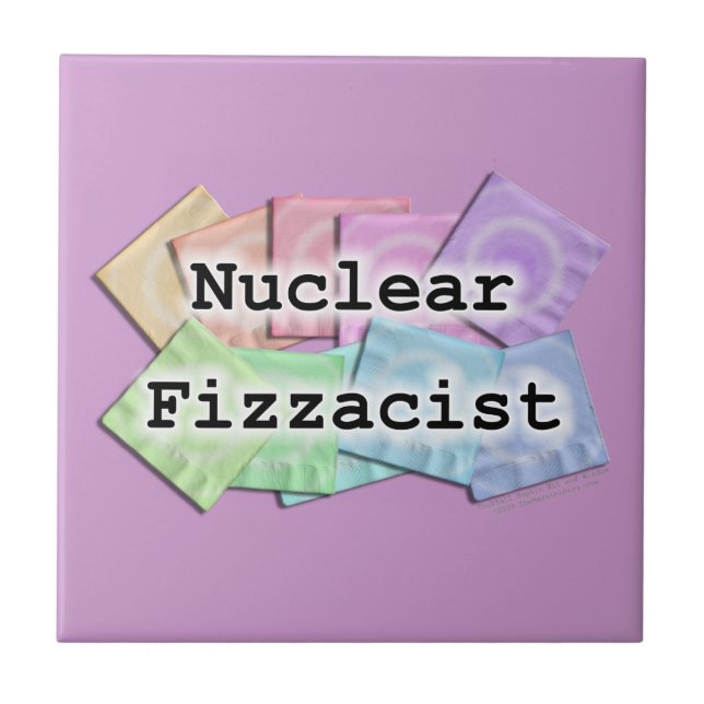 Azulejo de Coaster de Barman Fizzacista Nuclear (Frente)