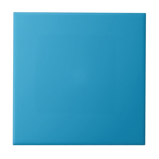 Azulejo de Color Sólido Azul Brillante (Frente)