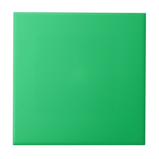 Azulejo de Color Sólido Verde Trébol (Frente)