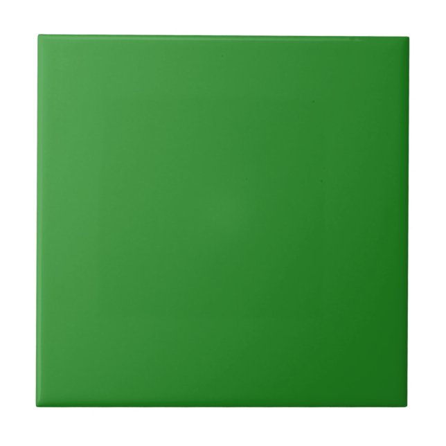 Azulejo de color verde bosque Retro Bright (Frente)