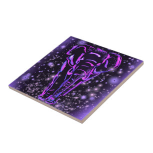 Azulejo de Elefante Morado