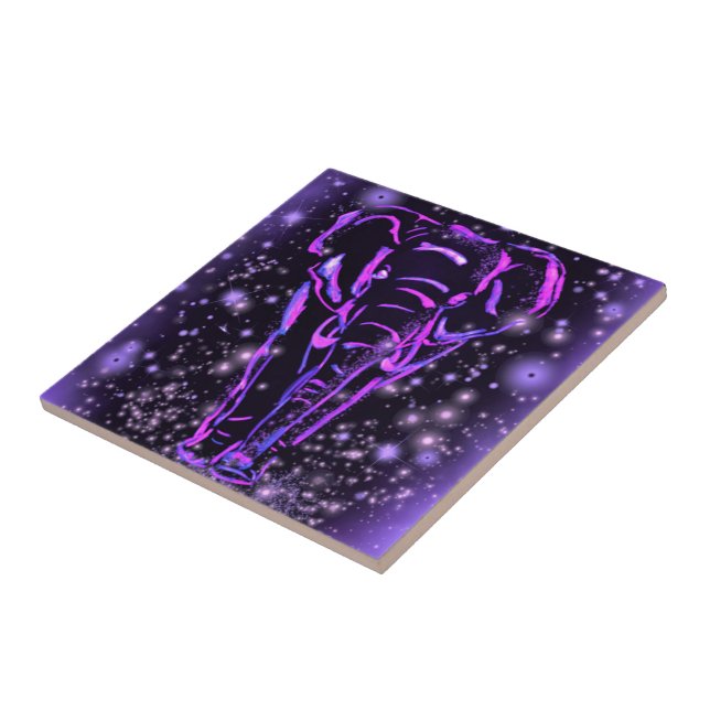 Azulejo de Elefante Morado (Lado)