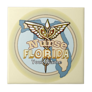 Azulejo de Enfermera de Florida Caduceo