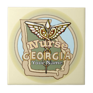 Azulejo de enfermera de Georgia Caduceo