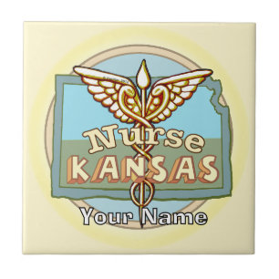 Azulejo de enfermera de Kansas Caduceo
