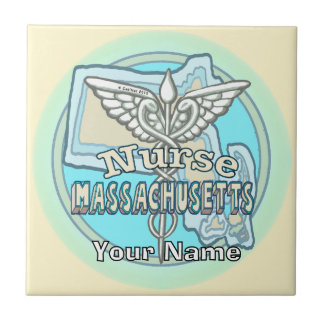 Azulejo de enfermera de Massachusetts Caduceo