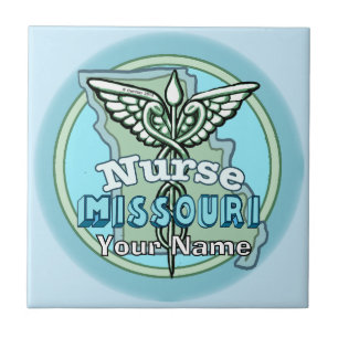 Azulejo de enfermera de Missouri Caduceo