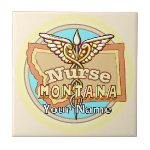 Azulejo de Enfermera de Montana Caduceo