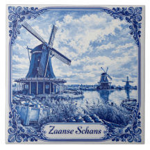 azulejo de estilo Delft Blue de Zaanse Schans
