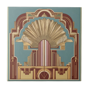 Azulejo de estructura coronada Art Déco