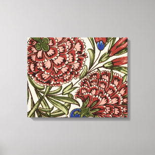 Azulejo de Flor de Clavel Antiguo Rústico Arte De 