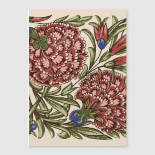 Azulejo de Flor de Clavel Antiguo Rústico Arte De 