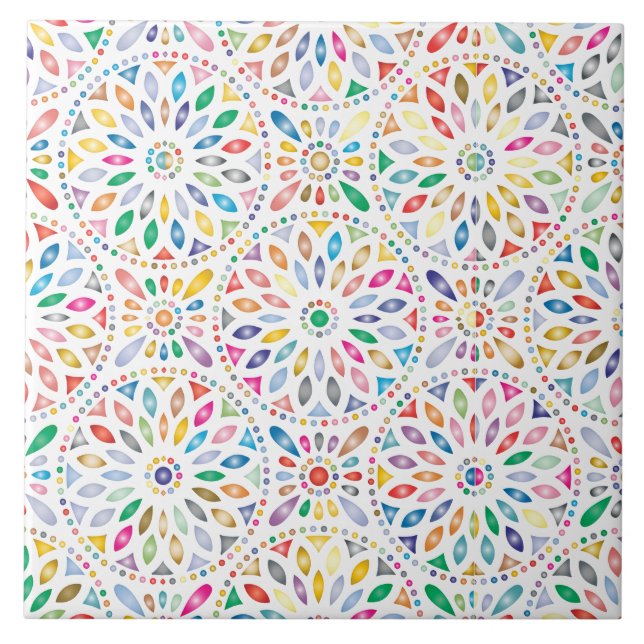azulejo de flores mandala (Frente)