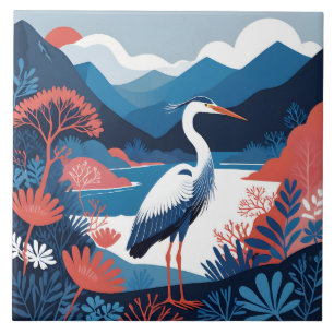 azulejo de garza del valle azul
