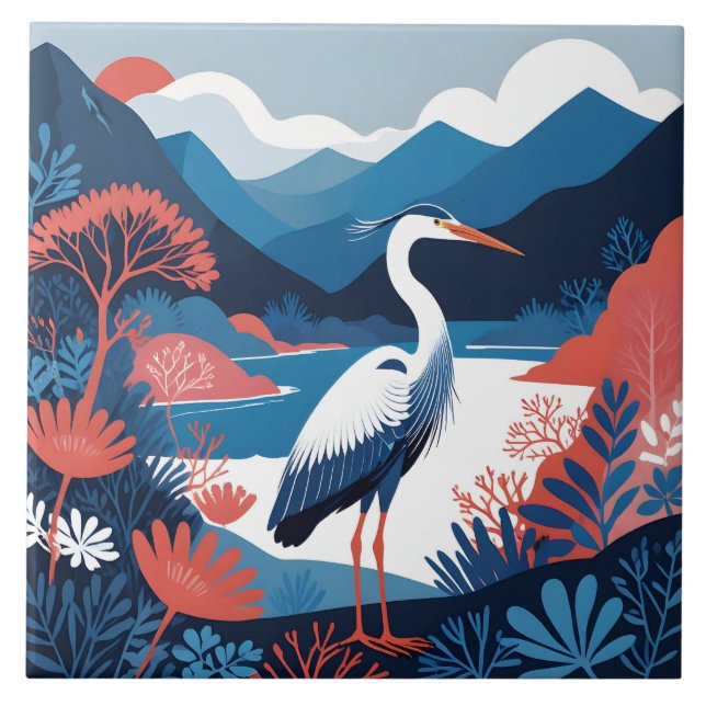 azulejo de garza del valle azul (Frente)