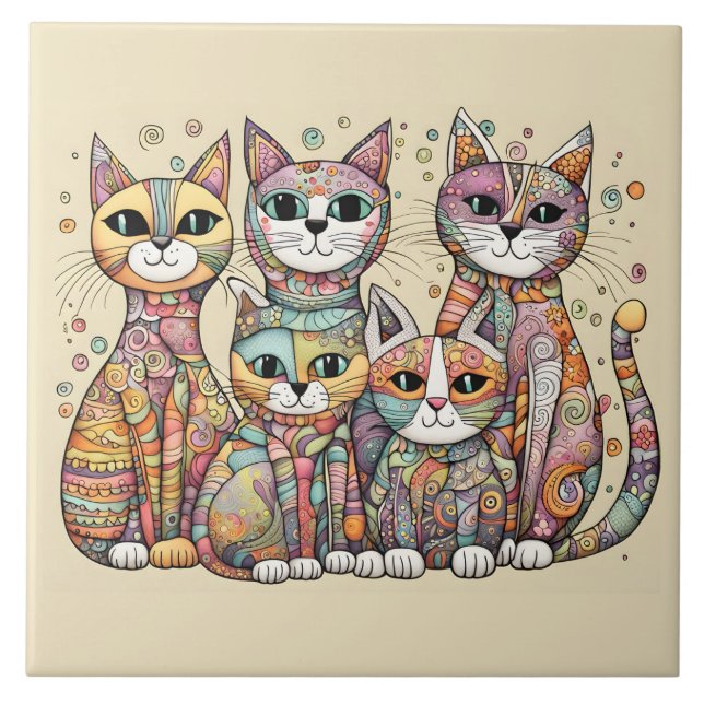 azulejo de gatos calmantes (Frente)