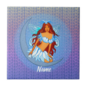 Azulejo de hada de Luna de Noche Azul