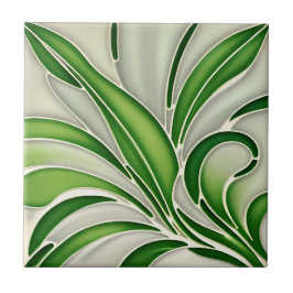 Azulejo de hoja de bambú Art Deco