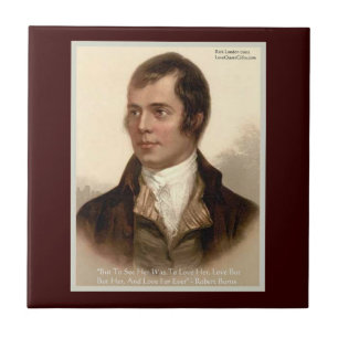 Azulejo de la cita de amor de Robert Burns "To Kno