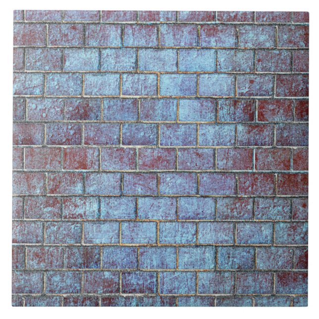 azulejo de ladrillo azul grunge (Frente)