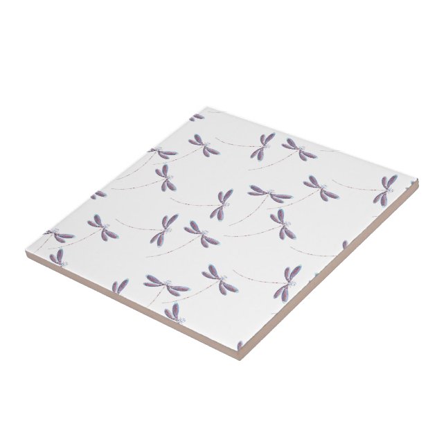 Azulejo de libélulas en vuelo (Lado)