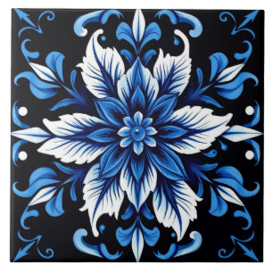 azulejo de mandala zafiro