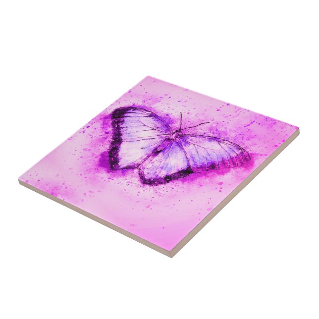Azulejo de Mariposa Morada (Lado)