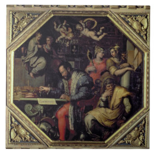 Azulejo De Medici (1519-74) de Cosimo I que planea los