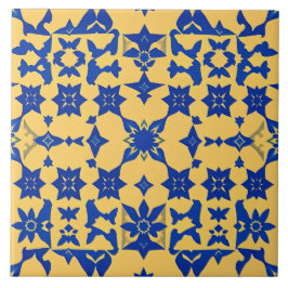 Azulejo de Motivo de Baldosa Azul del Caribe
