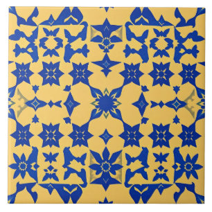 Azulejo de Motivo de Baldosa Azul del Caribe 