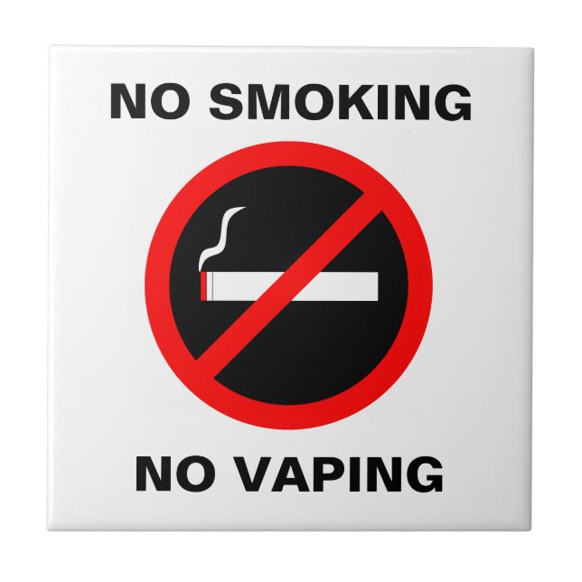 AZULEJO DE NO FUMADORES NINGÚN RÓTULO DE VAPING (Frente)