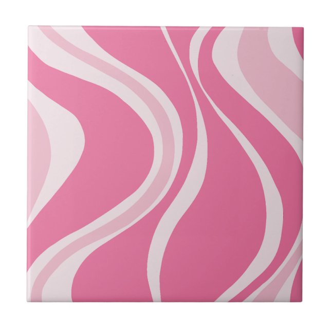 Azulejo de olas rosadas (Frente)